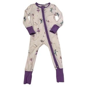 Angel Dear Bamboo Pink and Purple Nutcracker Sleeper 6-12 Months